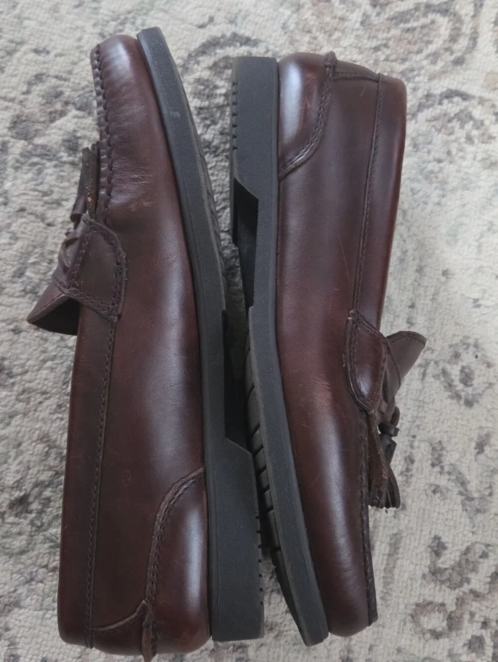 Freeman DDF Men’s Brown Leather Tasseled Loafers Casual/Dress Shoes Size 9.5 M